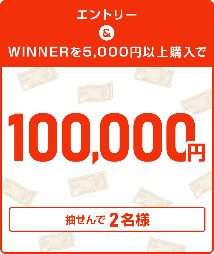 
                
                  現金10万円賞
                  条件を達成された方の中から抽せんで2名に、現金10万円を進呈いたします。
                  
                